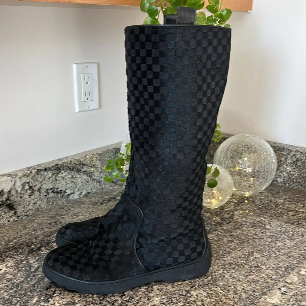 Louis Vuitton Calf Hair Damier Boots